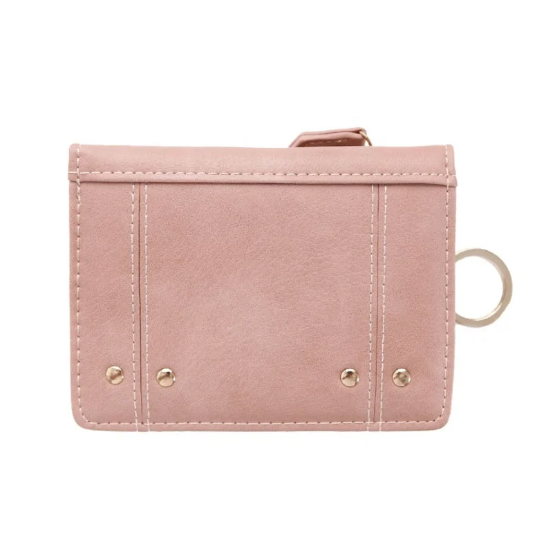 

Wholesale Fashion Woman Vintage Money Clip Key Ring Wallet Purse, Pink/blue/purple/grey/black