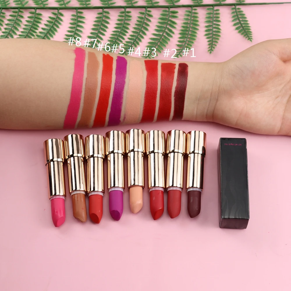 

Hot selling counter display makeup no logo cream lipstick private label