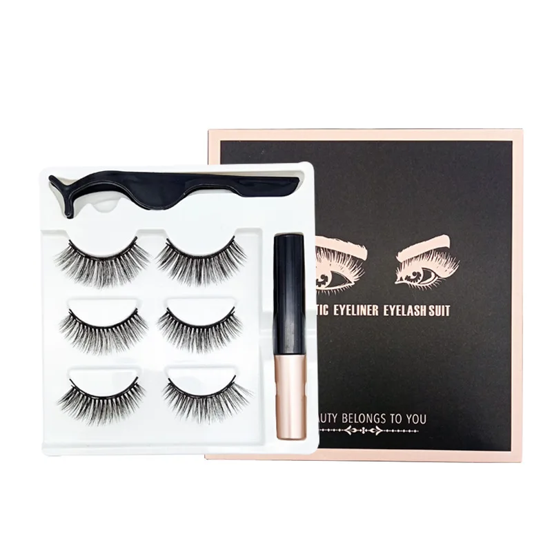 

New style wholesale magnetic eyeliner and eyelashes with private label packaging boxes