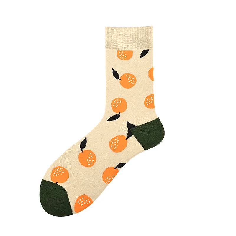 

Happy style bespoke jacquard pattern colored fashion socks for outdoor sport