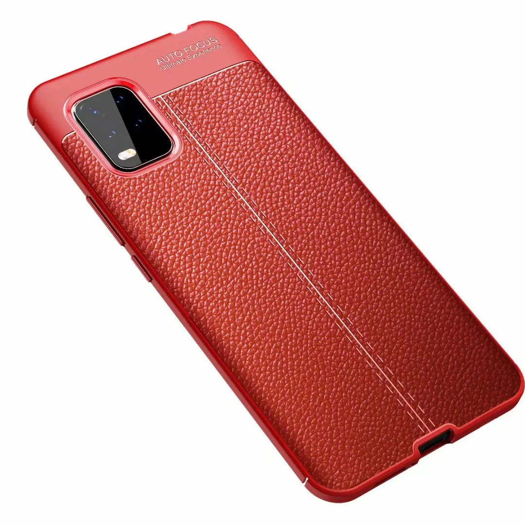 

For xiaomi mi 10 lite Case Luxury Ultra Leather Rugge Soft Shockproof Cover, As pictures