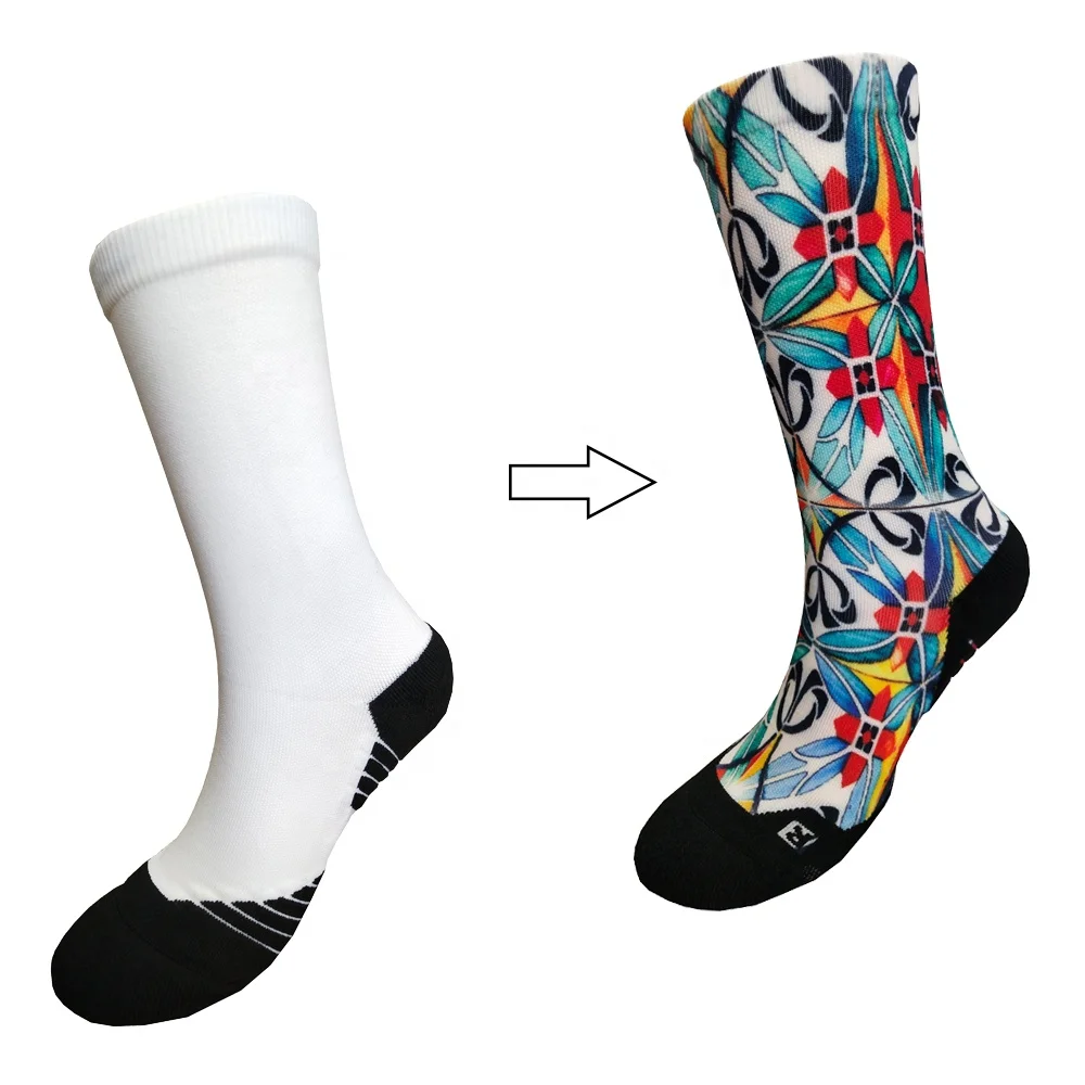 

Wholesale 360 digital sublimation cotton men custom 3d printed socks