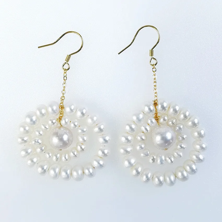 

E99 funky trendy wholesale jewelry earrings baroque pearl drop earring for women