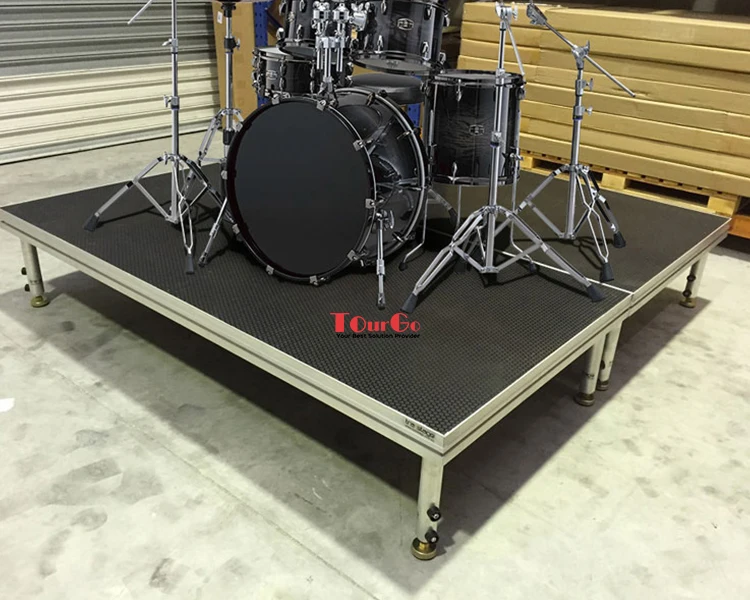 Tourgo Mobile Stage Drum Riser On Casters With Carpeted 6ft X 6ft Buy