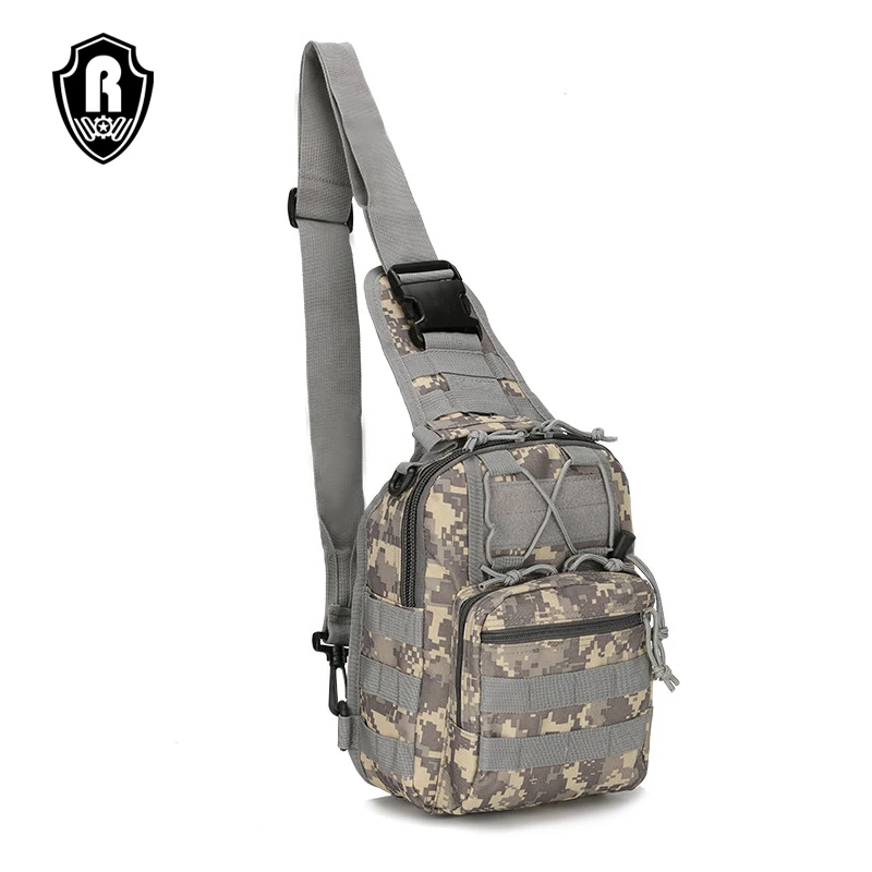 

Outdoor Camping Hiking Tactical Military Molle Pouches Military Sling Bag Army Waterproof Rucksack Shoulder Bag 7L, 10 colors