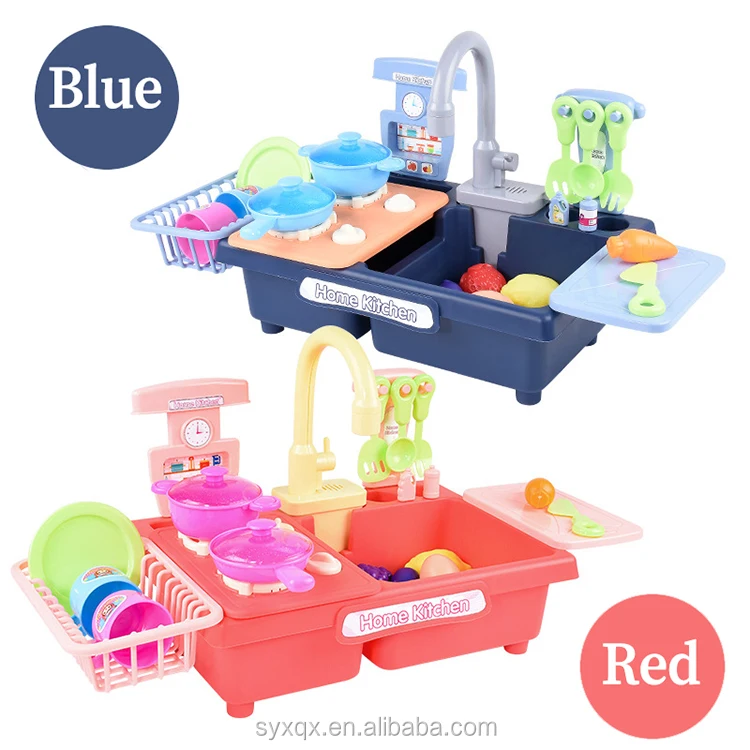 Children'S Baby Kitchen Dishwasher Play Faucet Can Be Out Of The Sink Wash Basin Wash Table Play House Girl Toy