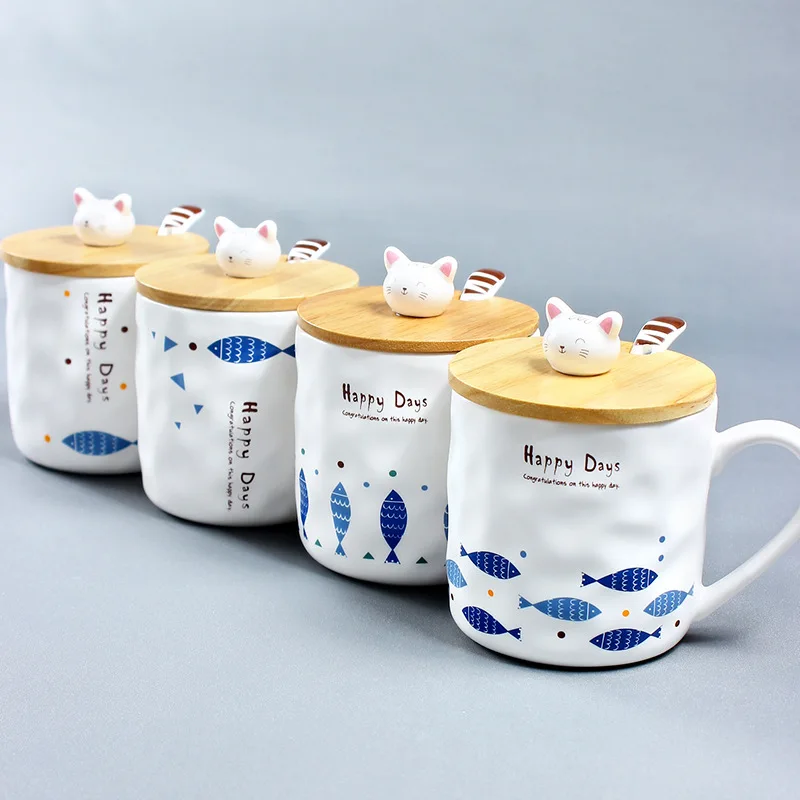 

Feiyou new wholesale cute cat Breakfast milk ceramic cup ceramic coffee mug porcelain cup personalized ceramic mug, As the picture show