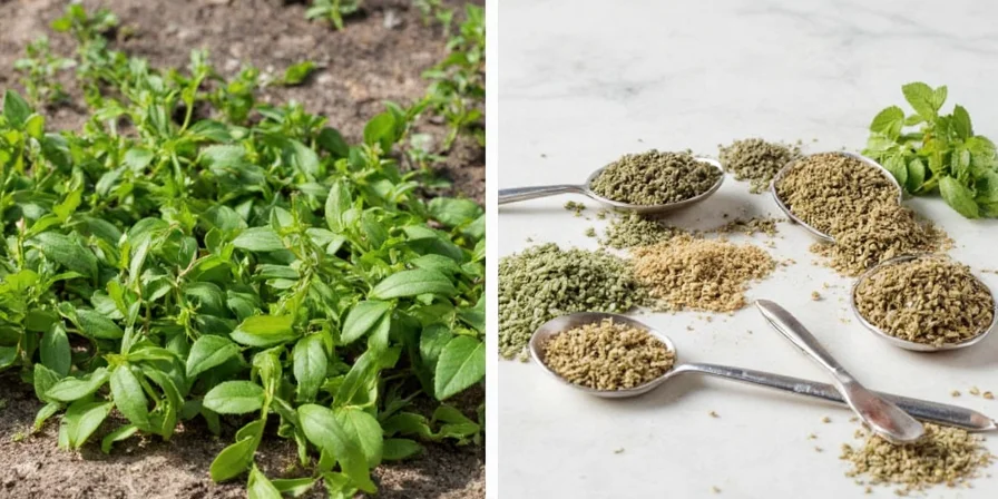 Infographic-style chart showing fresh to dry herb conversion ratios.