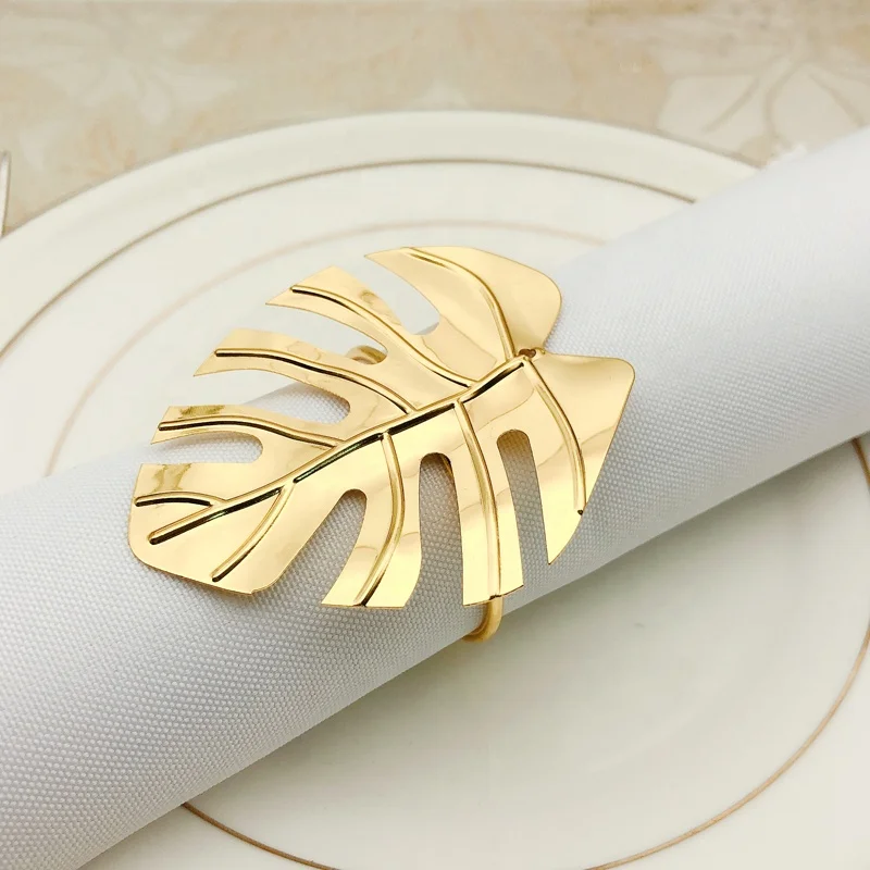 

Cheap Maple Leaf Napkin Ring Eco-Friendly Metal Napkin Ring Holder Gold Dinner Napkin Rings for Restaurant Stocked HWL01, Gold/silver/rose gold