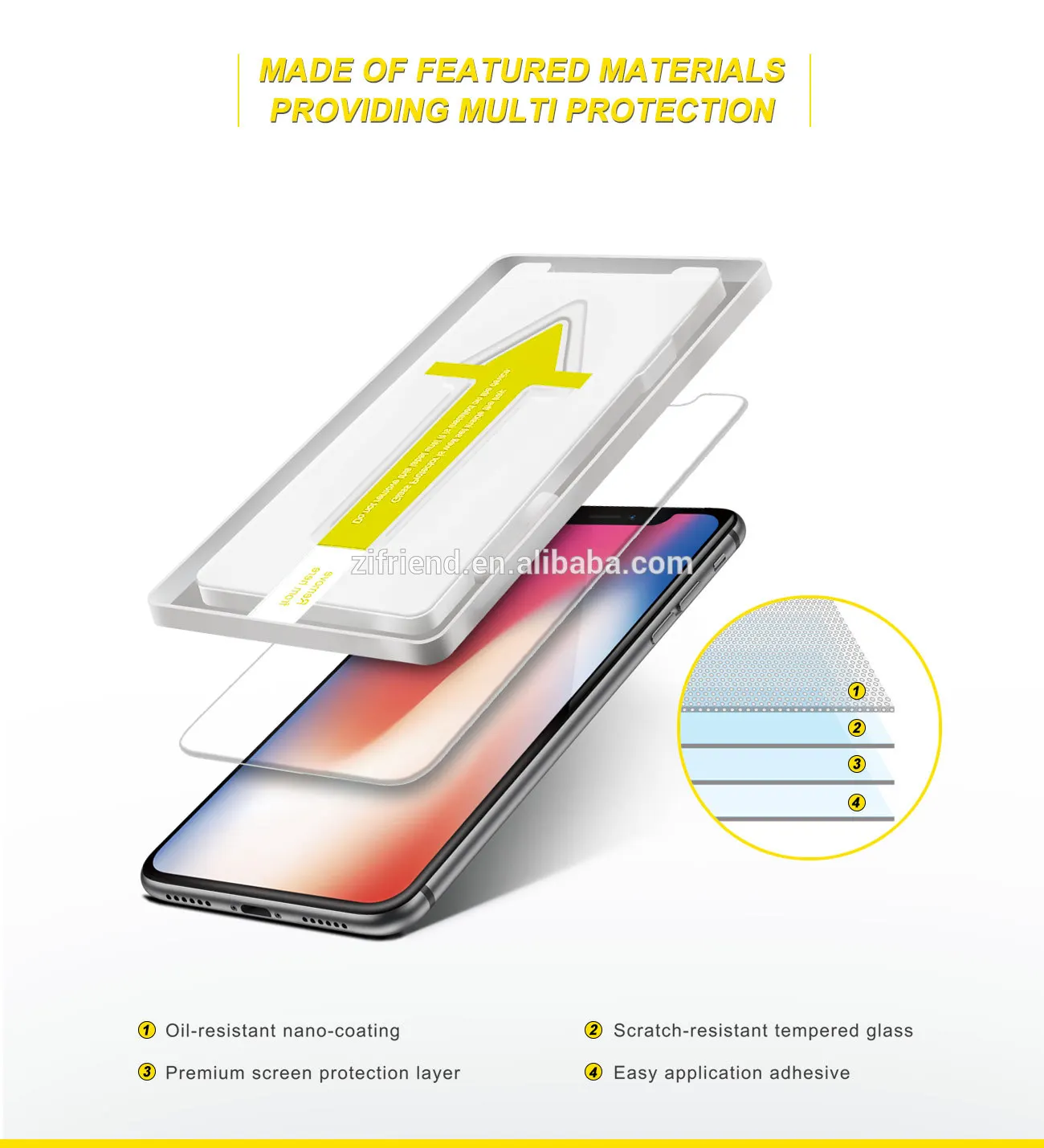 Custom Tempered Glass Full Glue 2.5d High Transparent Mobile Phone For