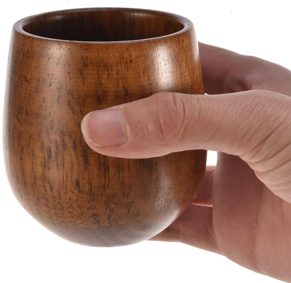 

Wholesale High Quality Custom Logo Mini Wooden Restaurant Drinking Cups, Tea