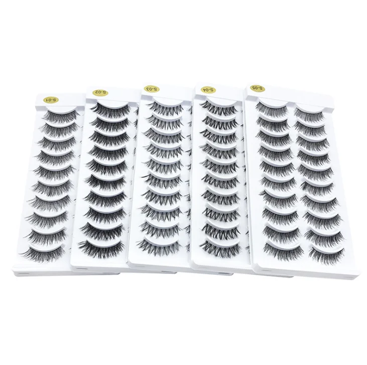 

he50269a Ten pairs soft and comfortable natural fine beautiful eyelashes