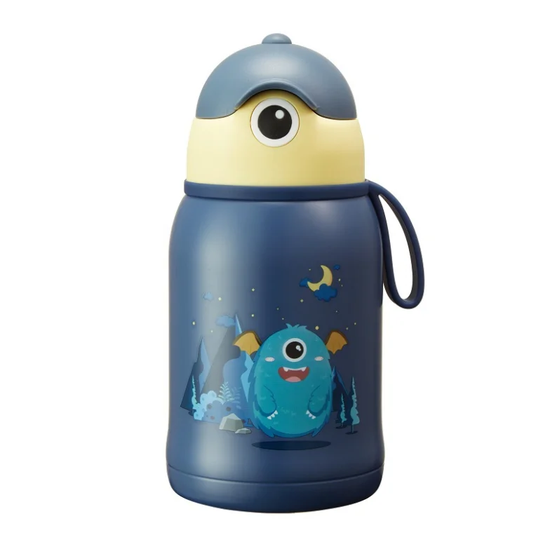 

BPA Free 500ml Children Cartoon Vacuum Insulated Thermos With Straw Custom Water Bottle Kids Baby Drinking Drinkware Termos, Customized color