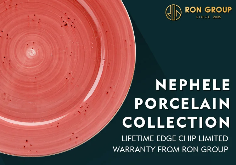 wholesale new design chain restaurant dinner set dishes chip proof tableware colored glazed round ceramic plate