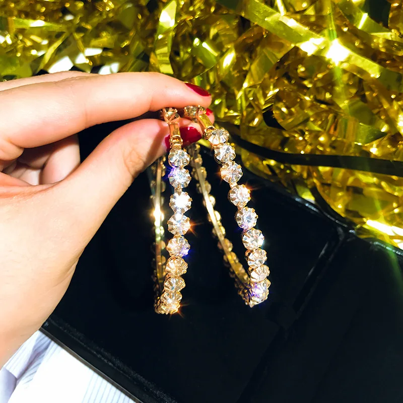 

Luxury shiny diamond big hoop earrings korean jewelry rose gold butterfly baroque crystal stud pearl earrings for women 2021, As pictures