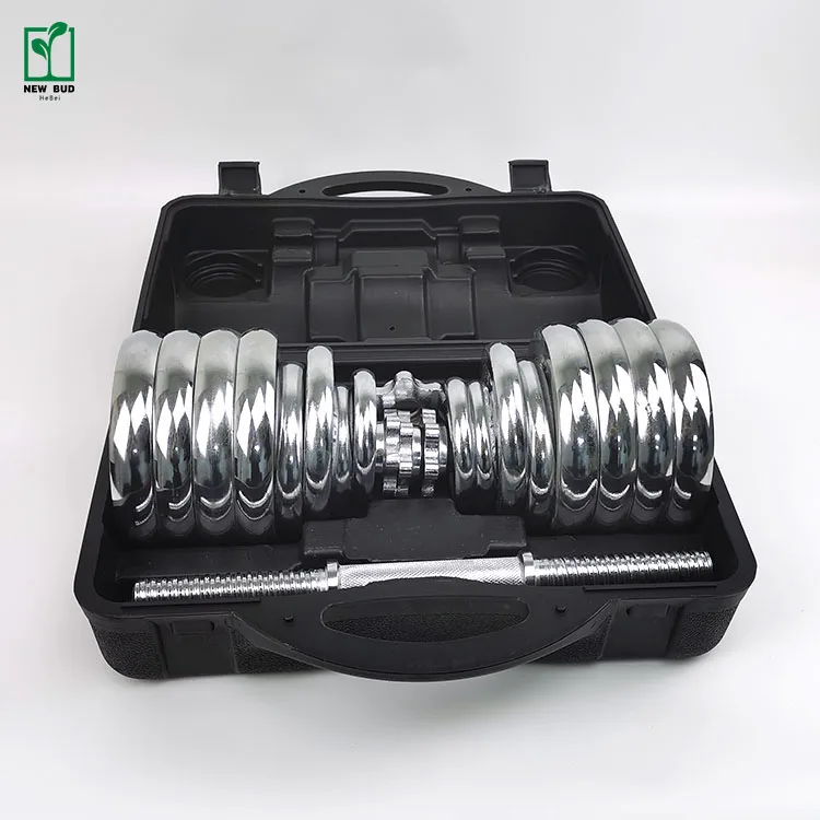 

30kg 50kg Fitness Adjustable Cheap Chrome Barbell Dumbbell Set