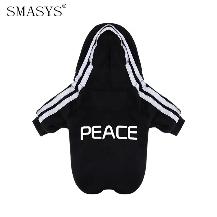 

SMASYS Retail Winter Pet Clothes Reflective Safety Designer Fleece Dog Hoodie, Black