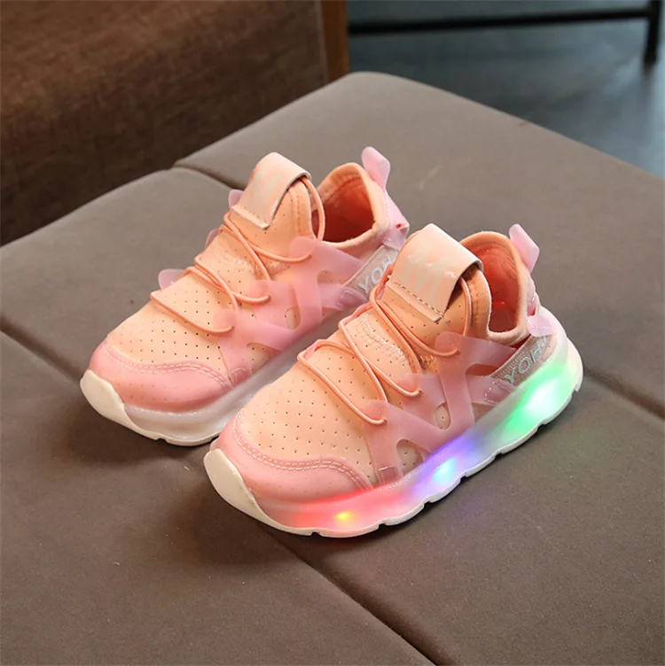 

Kid shoes 2020 new led sneakers, baby casual children's cut shoes