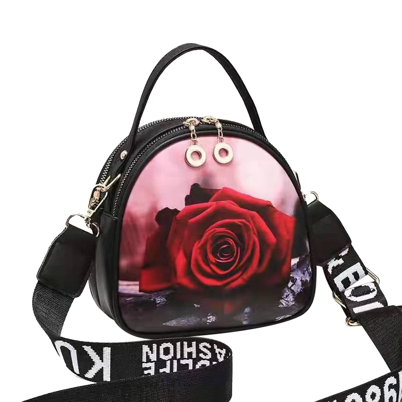 

DL103 22 Fashion designer mini Round PU leather women bags crossbody shoulder messenger bags handbags, Red, black....