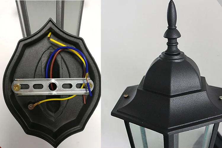 Brief style european modern outdoor wall light E27 glass balcony lamp waterproof lighting fitting aluminum garden light