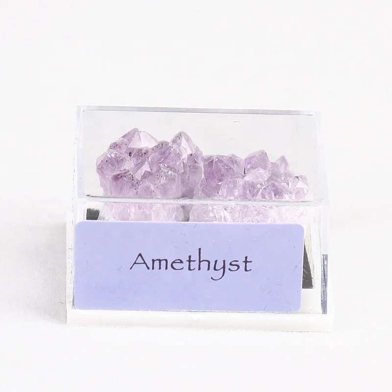 

Natural Amethyst Cluster Quartz Crystal Mineral Specimen Collection Healing Stones Gift Rough Ore Geography Teaching, Picture