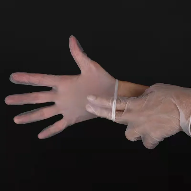

100 PCS/Box Transparent Gloves Powder Free PVC Vinyl Gloves for Garden Cleaning