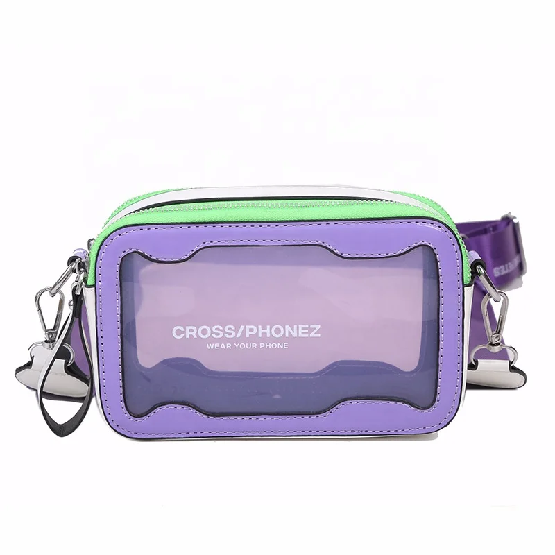 

Wholesale Fashion Summer Style Ladies Bags Cross Wide Strap Shoulder Messenger Bag Women Mini Square PVC Jelly Purse