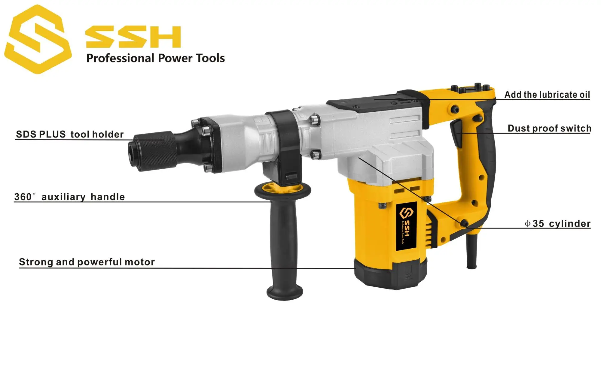 Electric Demolition Hammer Breaker Bar Excavator Products from Zhejiang