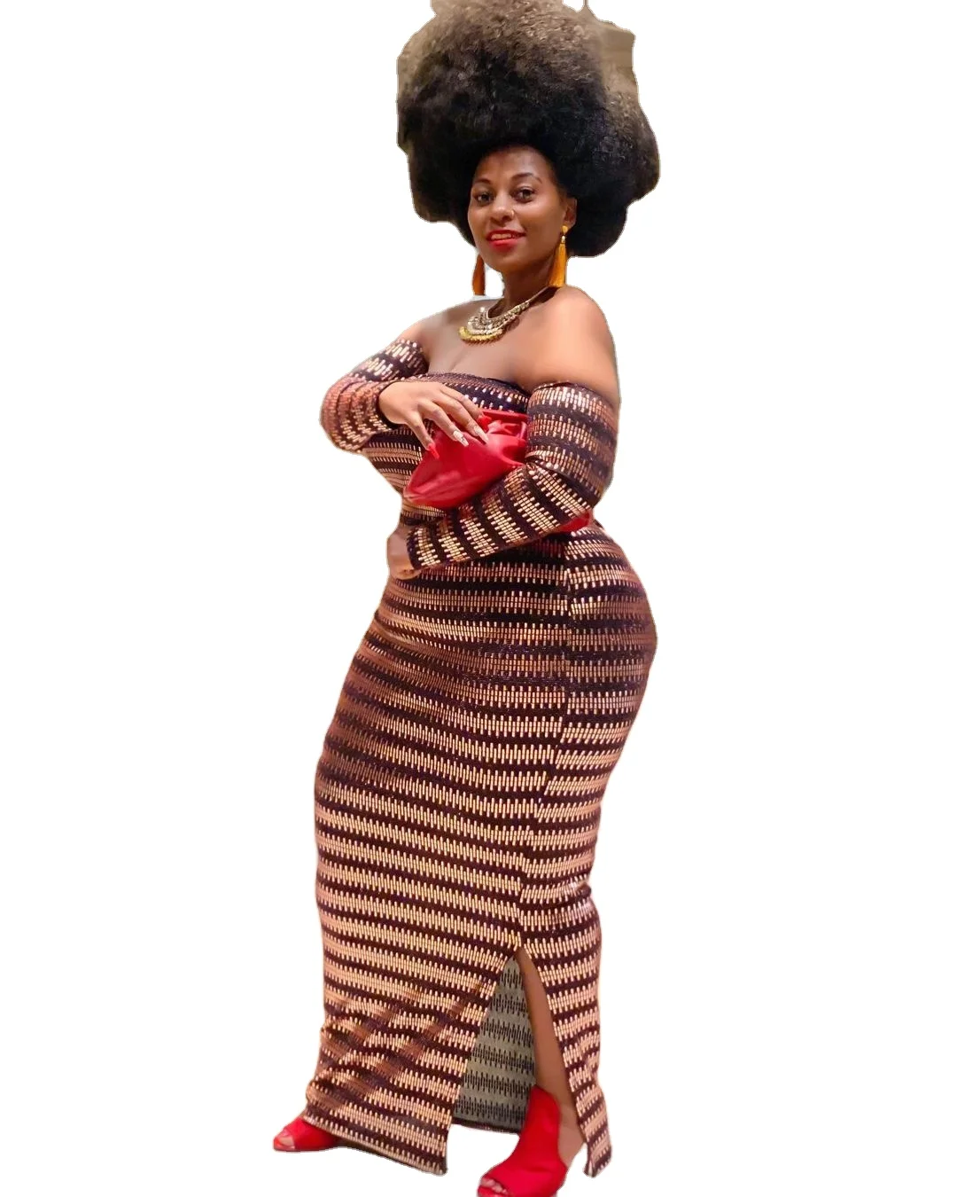 

European and American cross border Amazon new spot tight and slim large size dress