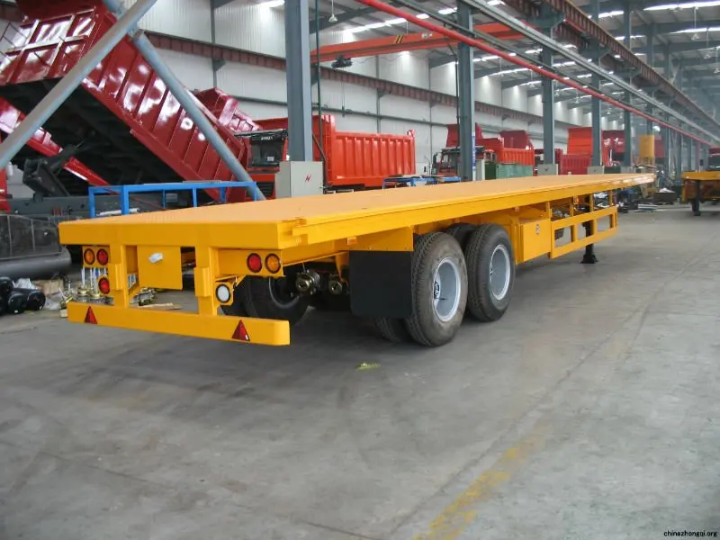 2 axle flatbed semi trailer