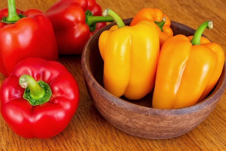Assorted hot bell pepper varieties
