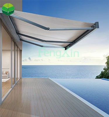 

2021 Hot sale outdoor waterproof full retractable folding arm awning for garden, Diferent colors are available
