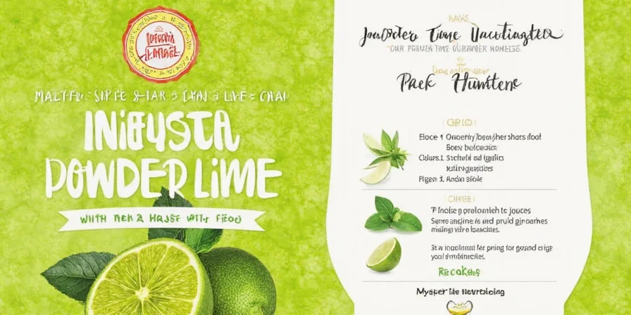 Various spice blends containing lime powder