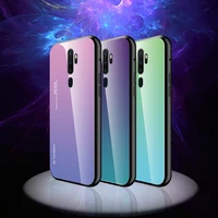 

TPU PC Case Gradient Tempered Glass Back Case For Oppo A9 2020 Phone Case Support OEM/ODM Protective