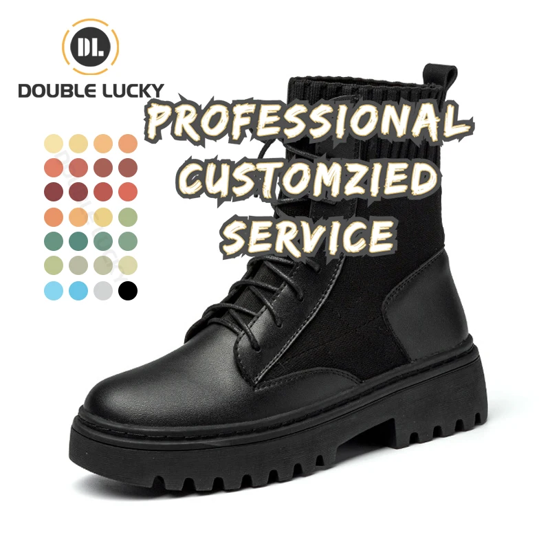 

Double Lucky New Arrivals Hot sale Fur Boots For Ladies Rubber Casual Sock Boots Shoe For Women Winter Boots, Customized color