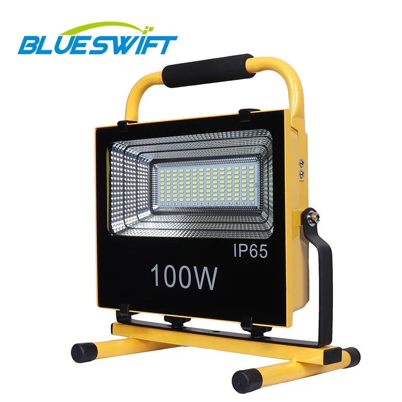 Outdoor Portable Emergency Work Light 10w 20w 30w 50w 100w rechargeable Solar LED Flood Light