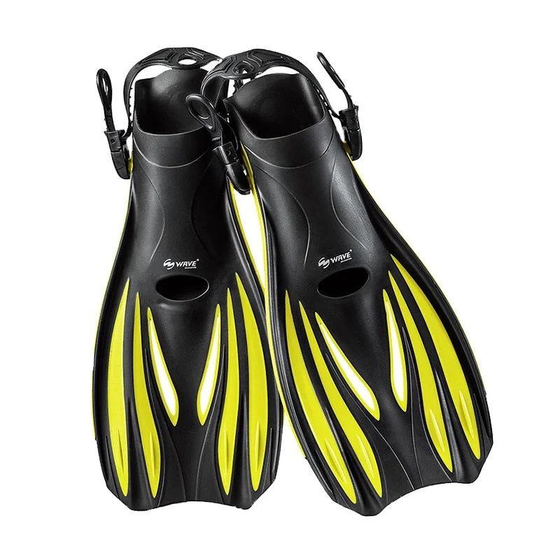 

Direct manufacturers selling adjustable Diving Flippers freediving fins for snorkeling, Yellow. red. blue, customized