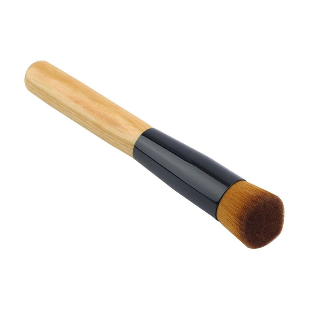 

Private Label Oblique Head Foundation Single Brown Makeup Brush Cosmetics Make Up Tools Wholesale Low Moq No Brand