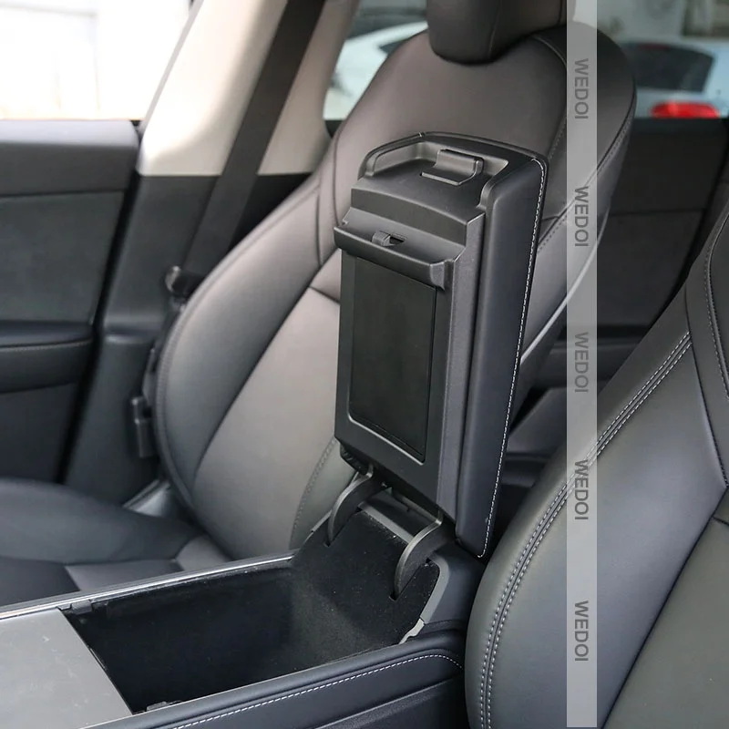 

Newest 2023Tesla Model 3/Y Armrest Privacy Compartment For Tesla Model Y ABS Material Interior Organizer Center Console