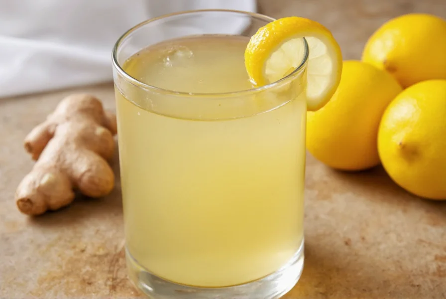 Person taking a ginger lemon shot in the morning