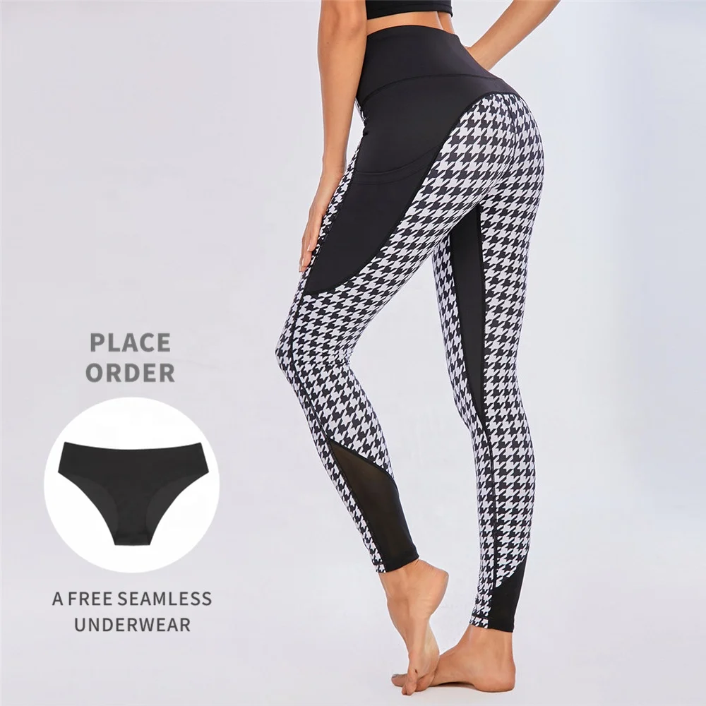 

Houndstooth leggings tiktok leggings ladies leggings gym clothing butt lifting yoga pants workout female yoga pants