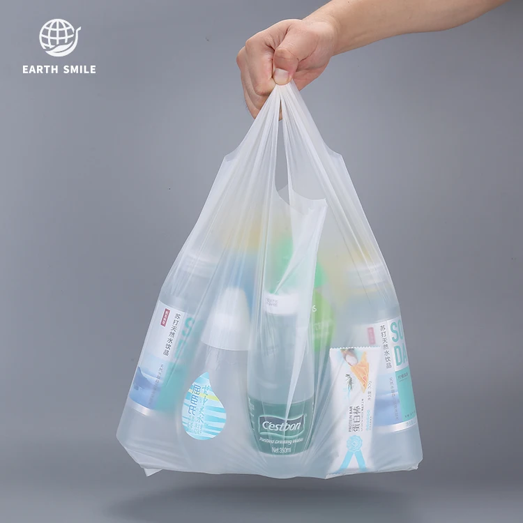
Corn Starch T shirt Plastic Shopping Bag Compostable Shopping Bag 