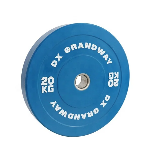 

DX Grandway wholesale factory hot selling Fitness Weightlifting KG Steel Bumper Plates Powerlifting Calibrated Plate, Color