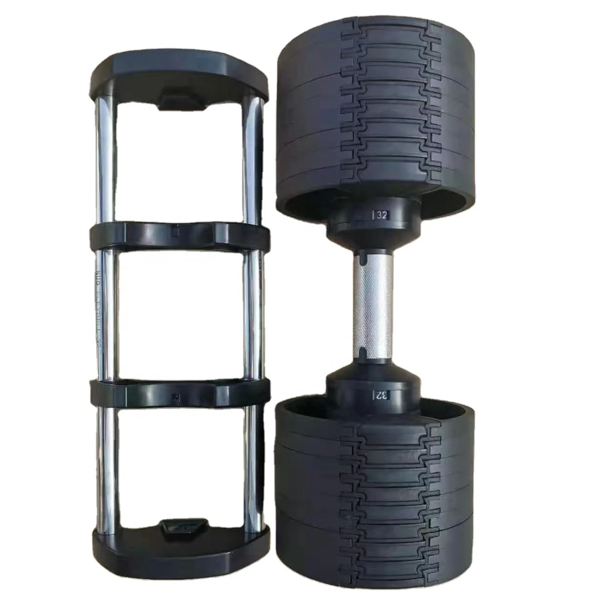 

2021 Ready to Ship Bodybuilding Gym Dumbbell Set 80lb Adjustable Dumbbell, Black