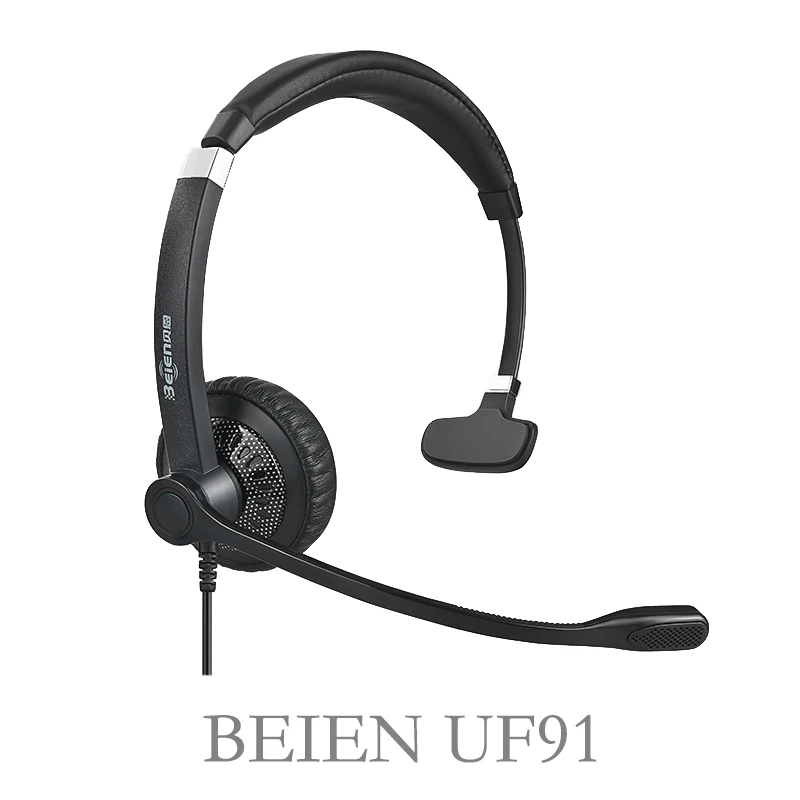 

Factory Direct Mono Wired USB Noise Cancellation Headphones Telephone Headsets With Microphone And Mute For Call Center