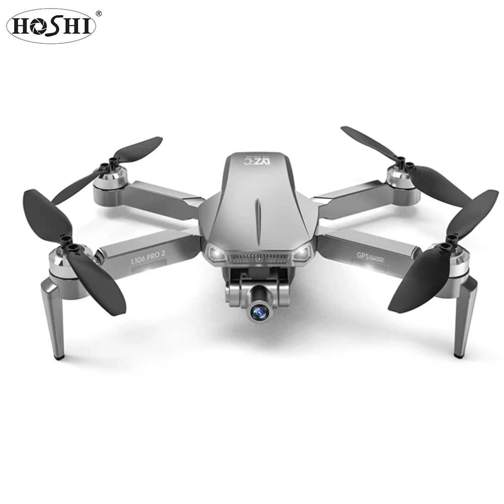 

HOSHI L106 PRO 2 4K GPS Quadcopter 2-axis Gimbal Brushless RC Drone Camera 5G Wifi 25mins 1.2KM Fight Helicopter HD Camera Dron, Black