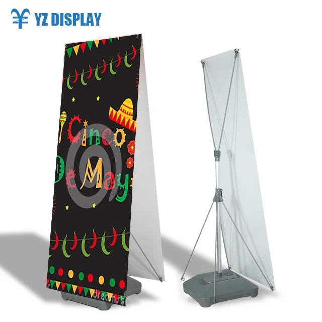 

Hot selling windproof promotion advertising 20pcs/ctn custom printing x banner stand with waterbase