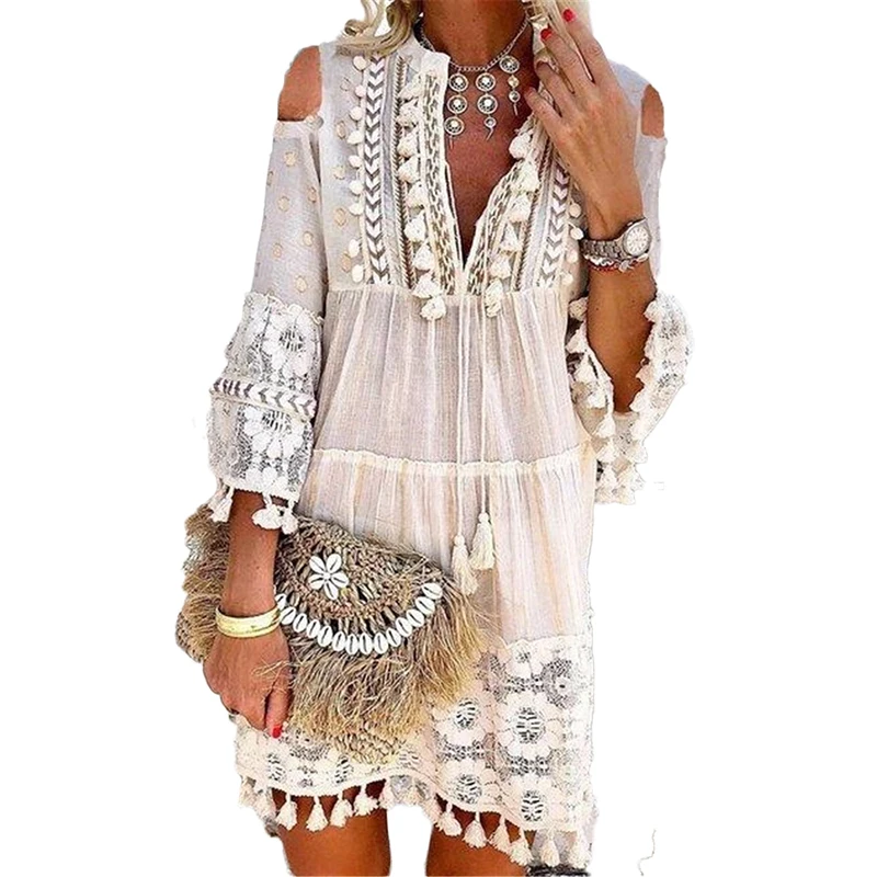 

Casual Loose Solid Women Beach Bikini Cover up Top Swim Short Wrap Sarong Beachwear Sun Dress Summer Clothes