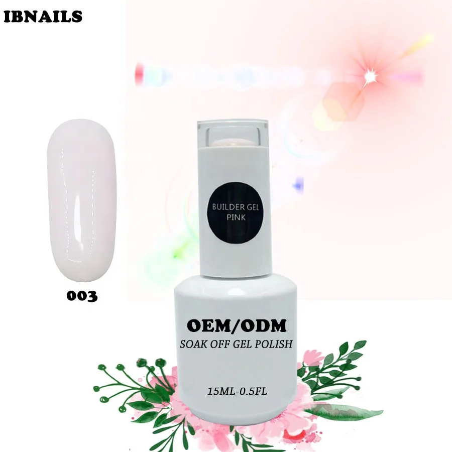 

Popular soak off nail gel gel builder for nails, Pink/clear/white