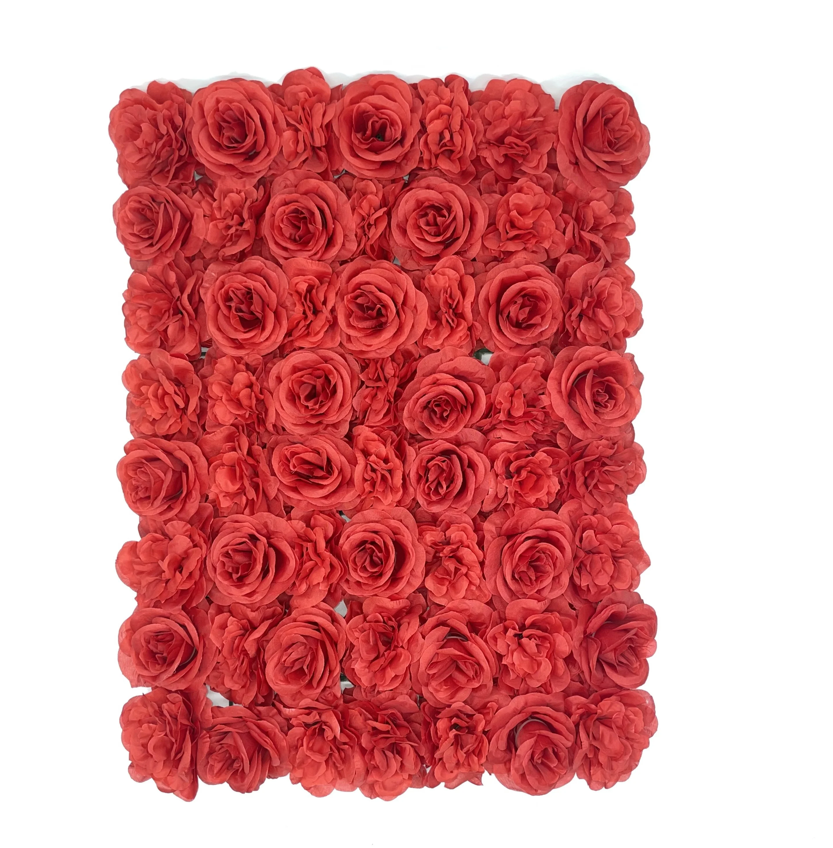 

DFK0006 New Wholesale Price Artificial Red Rose And Hydrangea Flower Wall For Wedding Decoration, Picture shows